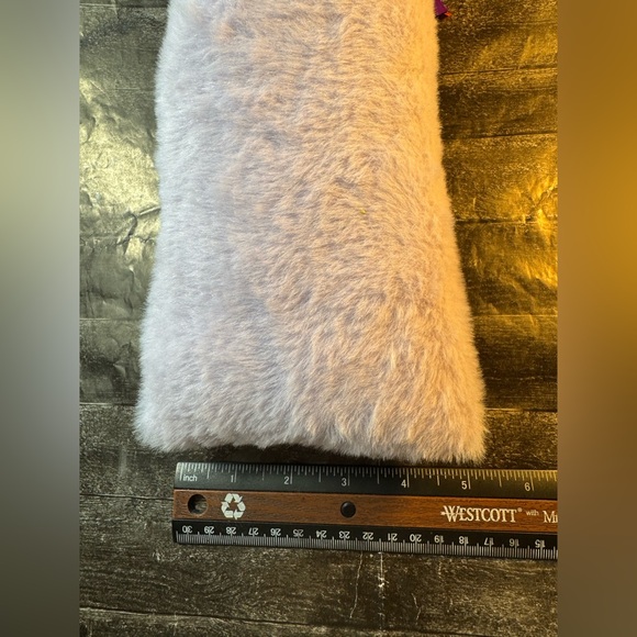 Cat Kicker Toy With Catnip Light Purple Faux Fur With Ribbons New - Picture 4 of 4